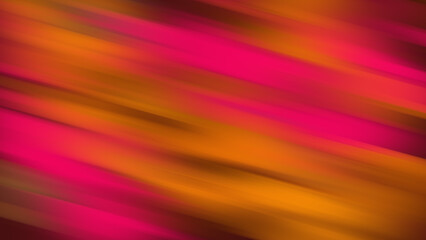 Twisted vibrant iridescent gradient blurred of pink brown and orange colors with smooth movement of the gradient in the frame with copy space. Abstract sideways narrow lines concept