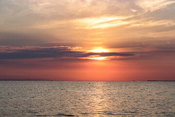 sunset over the sea