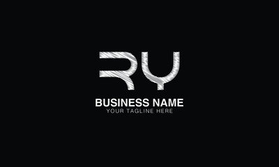 RY initials monogram letter text alphabet logo design	 - obrazy, fototapety, plakaty