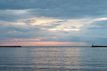 Bay of the city of Sevastopol at sunset Crimea