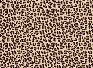 Camouflage leopard print animal pattern trendy cat seamless pattern on textile