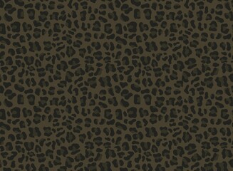 Print leopard khaki texture vector pattern seamless animal texture.