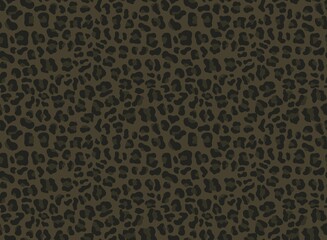 Print leopard khaki texture vector pattern seamless animal texture.