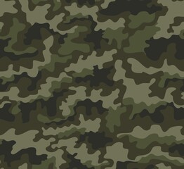 Fototapeta premium Army camo endless pattern vector print uniforms, disguise. Fashionable modern design. Ornament