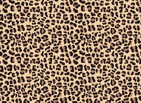 Camouflage leopard print animal pattern trendy cat seamless pattern on textile © Sanvel