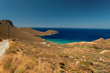 Kalo Ampeli beach on Serifos island in Greece