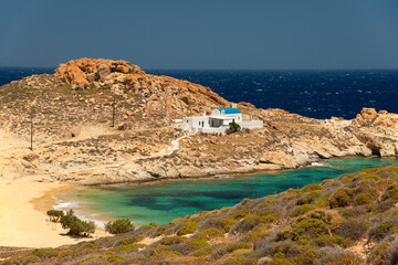 Agios Sostis beach on Serifos island in Greece