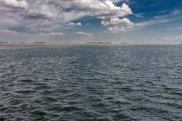 Upper water  reservoir of the pumped storage hydro power plant Dlouhe Strane in Jeseniky Mountains, Czech Republic.
