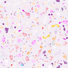 Terrazzo Texture Vector. Flooring Seamless Pattern