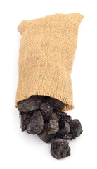 Coal in a bag.