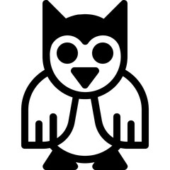owl glyph icon