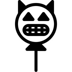 candy devil glyph icon