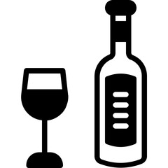wine alcohol glyph icon