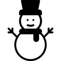 snowman glyph icon