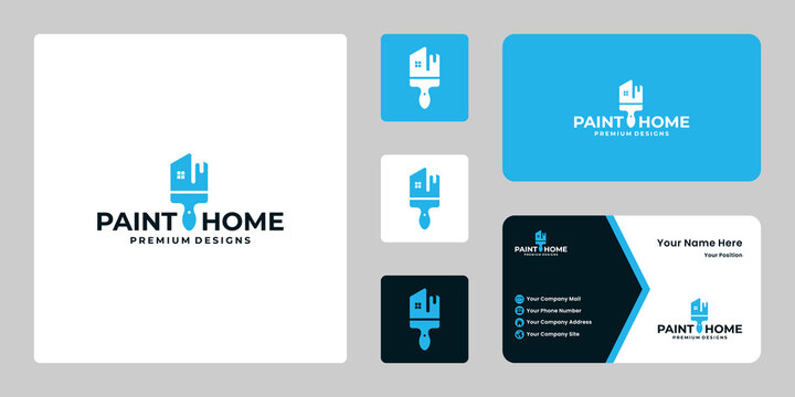 paint house logo design creative and modern