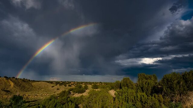 rainbow over the mountains