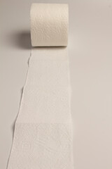 white toilet paper roll, 100% cellulose
