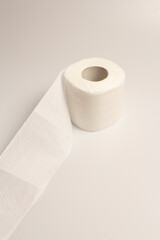 white toilet paper roll, 100% cellulose