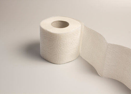 white toilet paper roll, 100% cellulose