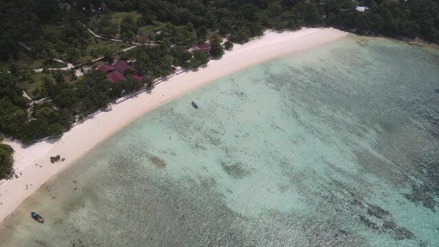 The aerial views of Ko Racha Yai island in Thailand