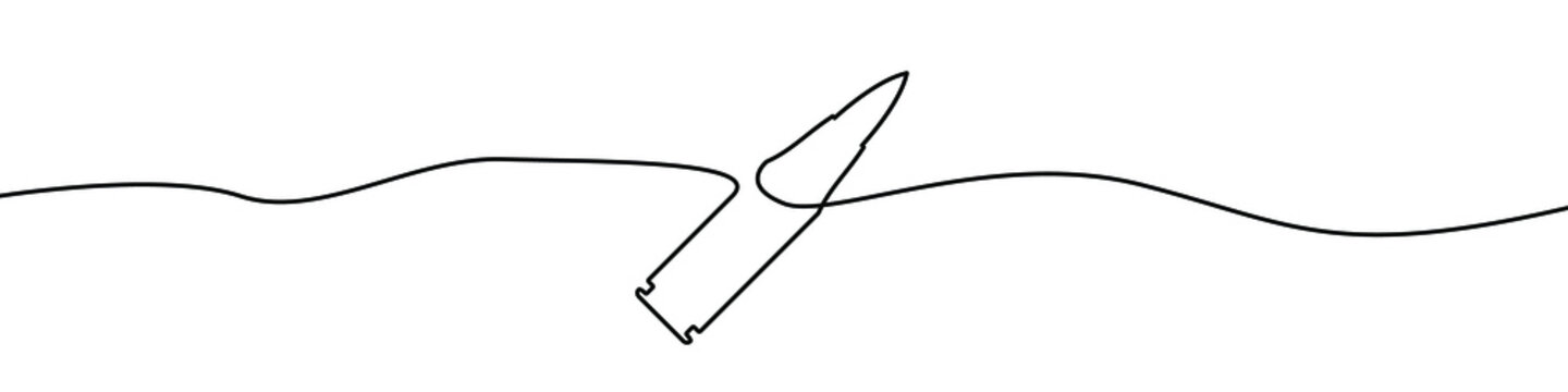 Bullet continuous line drawing vector. One line bullet vector background. Bullet linear icon. Continuous outline of a bullet.