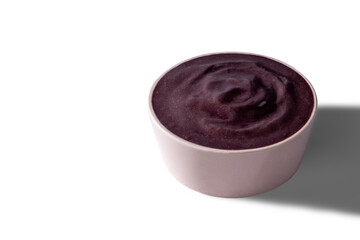 Açai bowl on white background. Açaí Brazil.