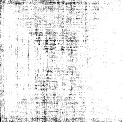 Monochrome texture composed of irregular graphic elements. Distressed uneven grunge background. Abstract vector illustration. Overlay for interesting effect and depth. Isolated on white background.