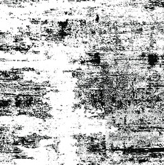 Monochrome texture composed of irregular graphic elements. Distressed uneven grunge background. Abstract vector illustration. Overlay for interesting effect and depth. Isolated on white background.