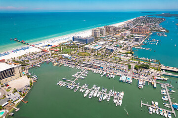 Panorama of city Clearwater Beach FL. Clearwater Beach Florida. Summer vacations in Florida....