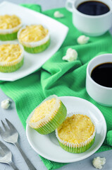 Healthy cheesy cauliflower muffins