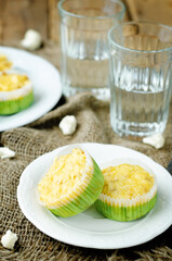 Healthy cheesy cauliflower muffins