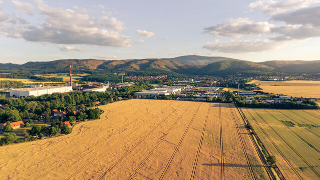 Felder und Landschaft von der Stadt Ilsenburg