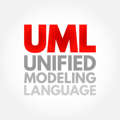 UML Unified Modeling Language - general-purpose, developmental, modeling language in the field of software engineering , acronym text concept background