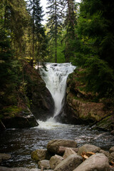 Szklarki Waterfall in Karkonosze mountains
