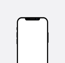 Realistic Notch Smartphone Blank Mockup Template For Social Media Post Advertisement Promotion Announcement Showcase Business Office Isolated Modern Device
