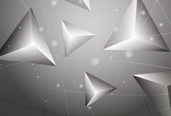 Light Gray vector low poly layout.