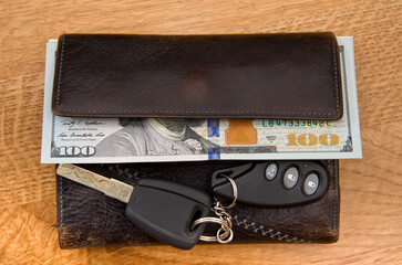 Money and car keys