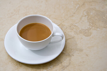White cup of coffee