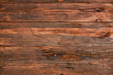 Naklejka premium Brown wooden desk