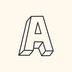 Classic Vector Illustration with the Letter “A” written in the centre.
