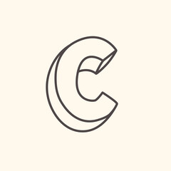 Classic Vector Illustration with the Letter “C” written in the centre.