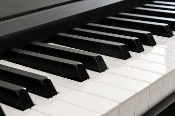Naklejka premium Piano keys close up