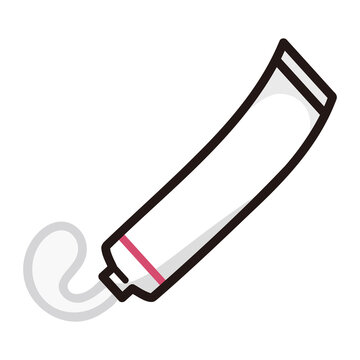 recommend clip art: 太い線で描かれたカットイラスト / 軟膏を塗布