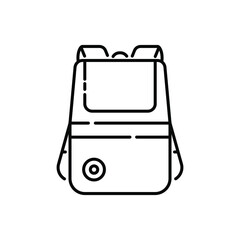 Backpack icon. vector, design, line