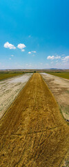 Fototapeta premium Aerial view of field of wheat.Ankara Turkey.