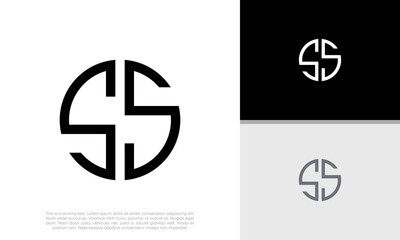 Initials S logo design. Initial Letter Logo. Innovative high tech logo template.