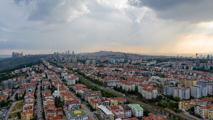 Obraz premium Aerial view of Ankara,TURKEY.City landscape.