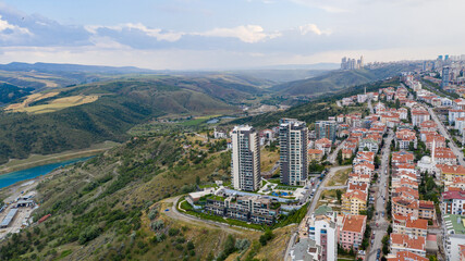 Aerial view of Ankara,TURKEY.City landscape.