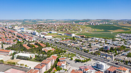 Aerial view of Polatlı,Ankara.Full Hd Aerial Photo.
