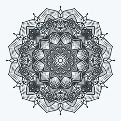 Modern hand drawn mandala pattern for greeting card design, mandala template for print.